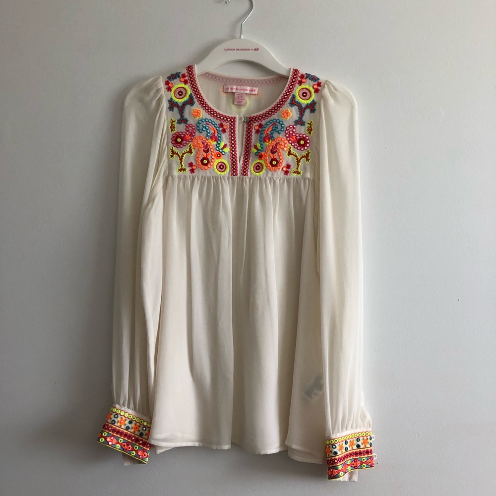 MATTHEW WILLIAMSON for H&M Embroidered Blouse